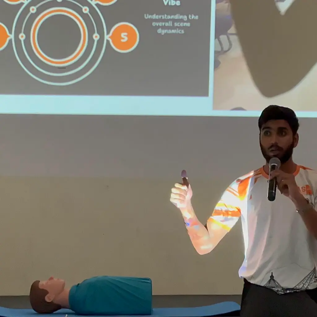 Life-saving training for school students in Rau