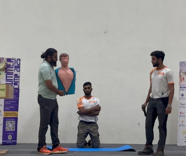 Nayaankur team guiding students in skill-building activities