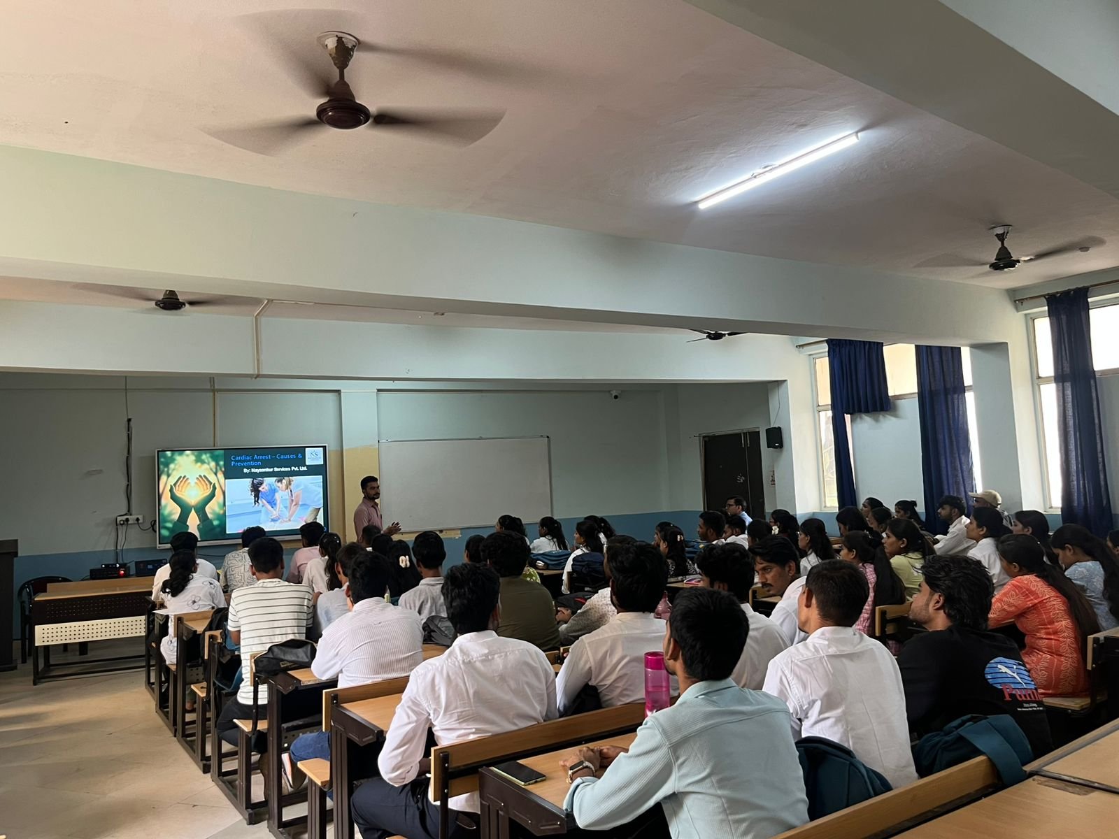 CPR demonstration during awareness session at LNCT Bhopal