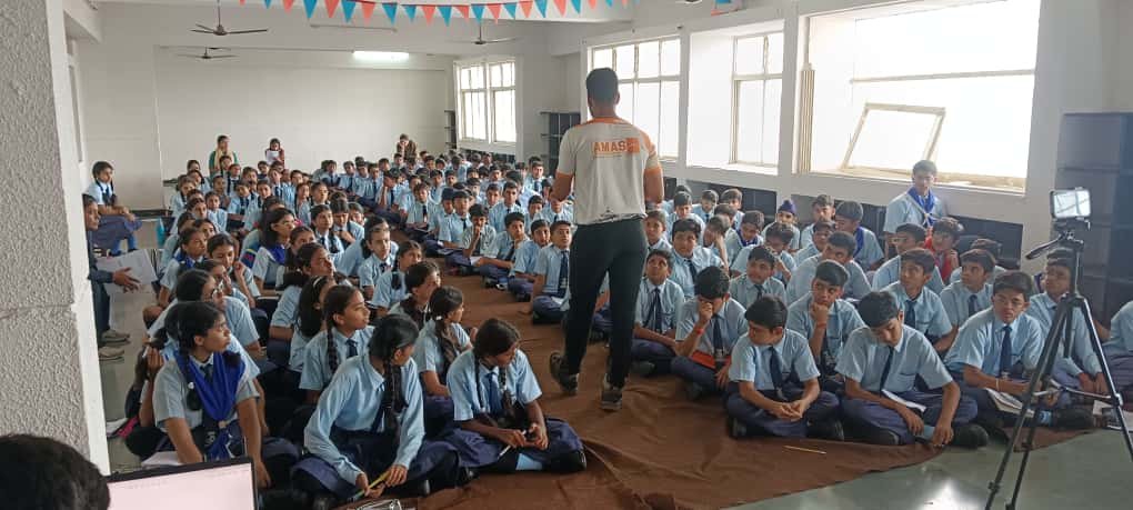 Students learning CPR techniques at Ryan International School Indore