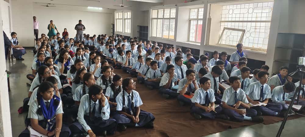 Students attending health and safety awareness session